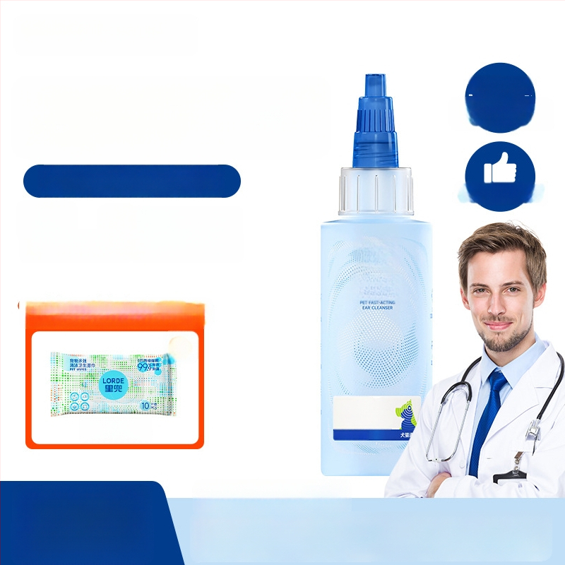 Lidou Kit de îngrijire pentru câine: curățare ochi, urechi și dinți | Material: țesătură nețesută | Ambalaj: 1 buc