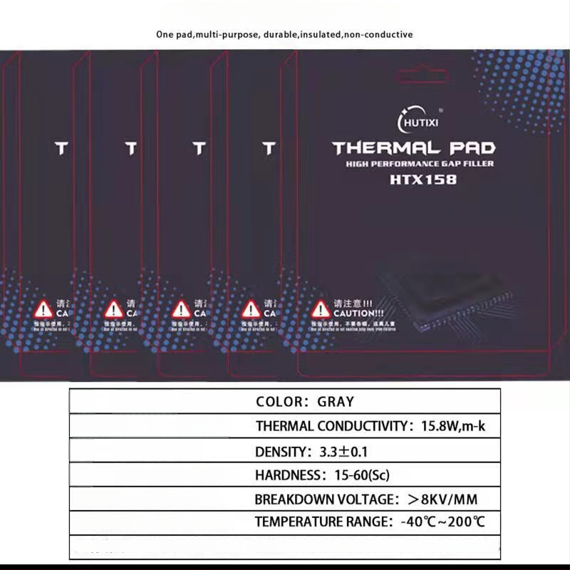 Hui Tianxin HTX158 Σιλικονούχος θερμική επικάλυψη για ψύξη M.2 SSD, φορητούς υπολογιστές και επιτραπέζιες GPU — OEM επεξεργασία, διανομή ενός τεμαχίου, κυκλοφόρησε το 2021
