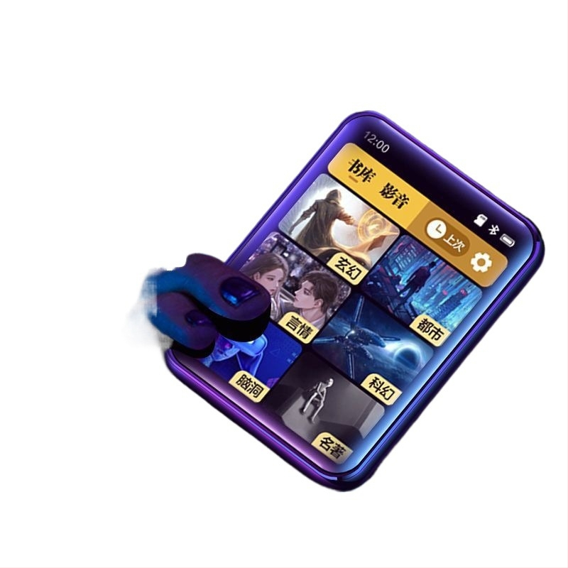 Bluetooth MP3/MP4 lejátszó e-könyv olvasóval és külső hangkimenettel