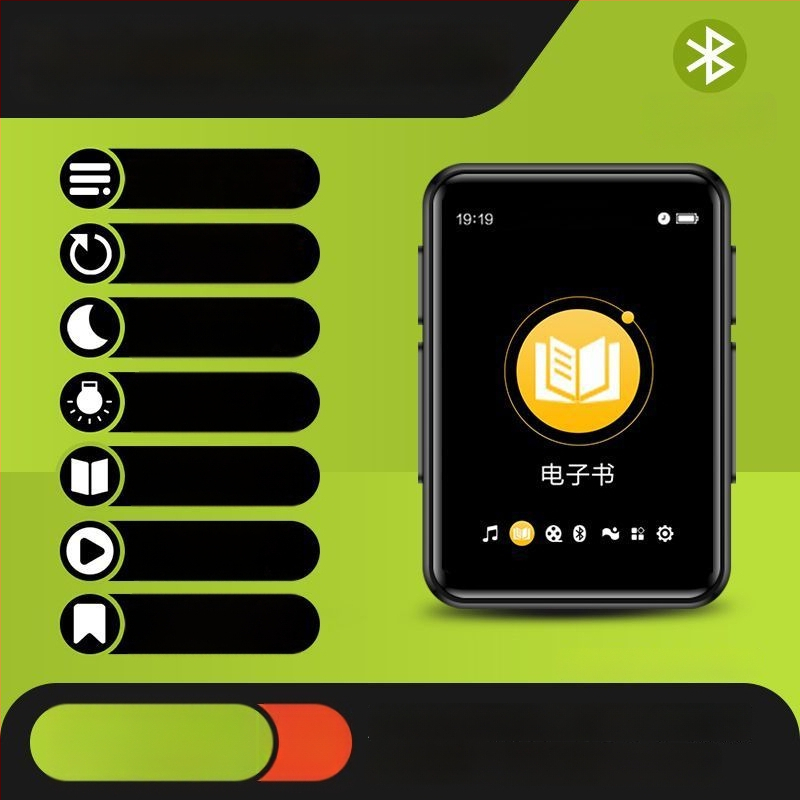 Bluetooth MP3/MP4 lejátszó e-könyv olvasóval és külső hangkimenettel