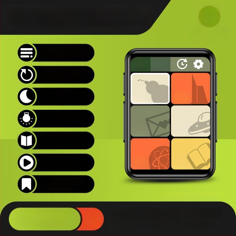 Bluetooth MP3/MP4 lejátszó e-könyv olvasóval és külső hangkimenettel