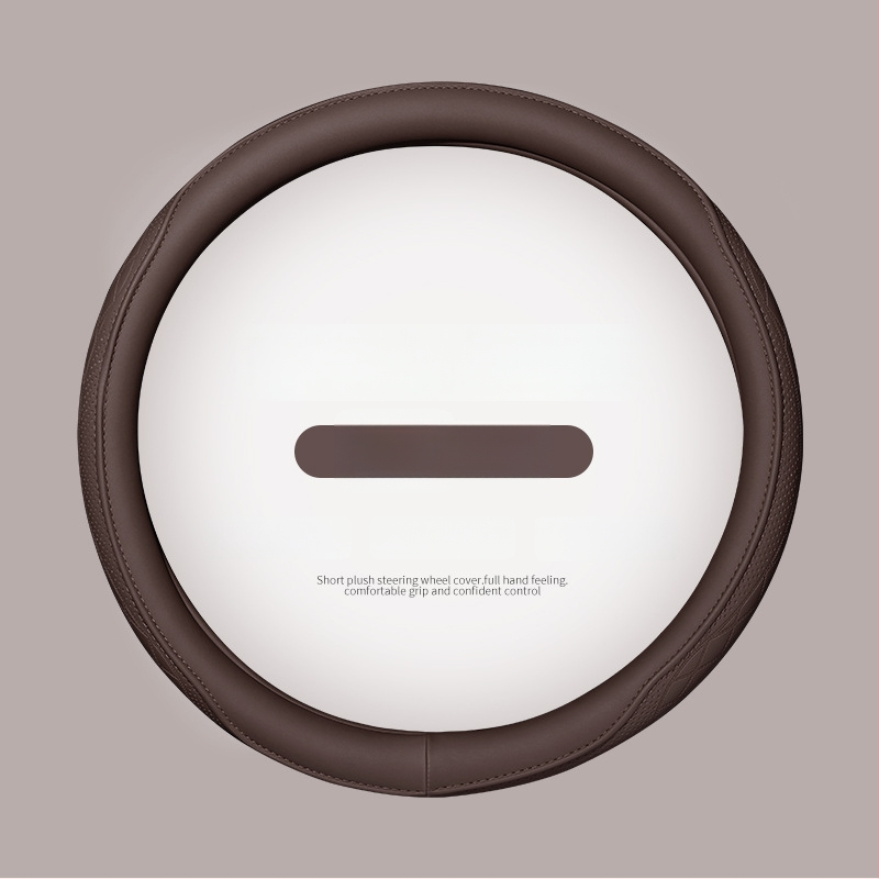 Калъф за волан на автомобил, перфорирана Наппа кожа, антихлъзгав и дишащ, всесезонен, универсална съвместимост