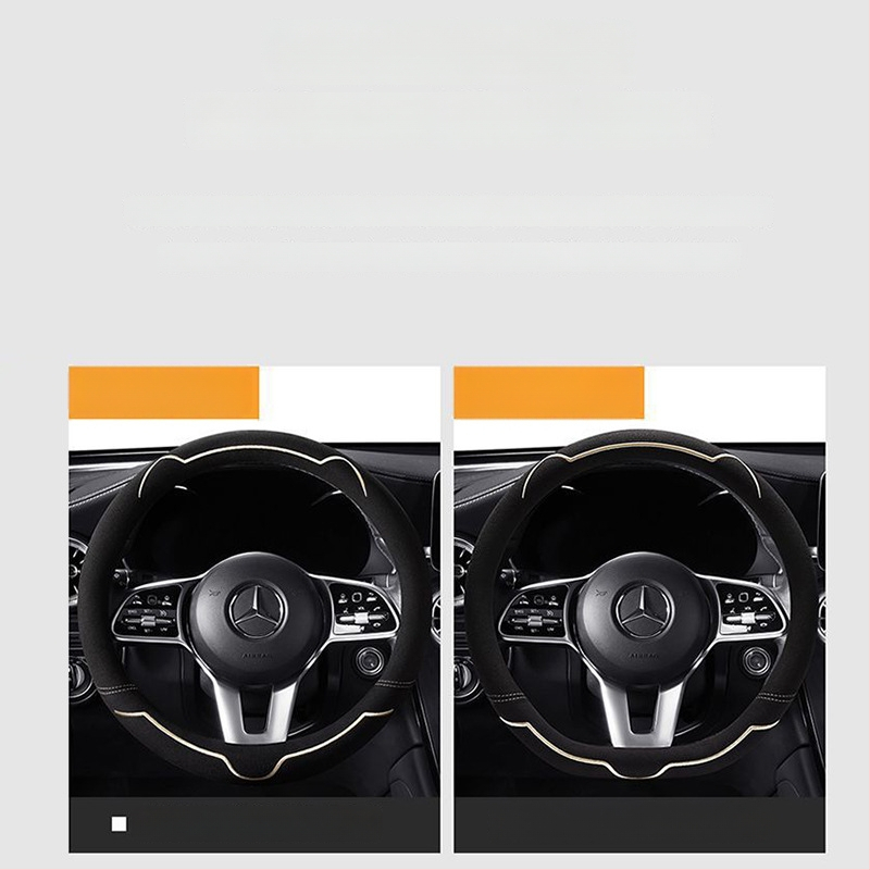 Калъф за волан, велурена повърхност, всесезонен, износоустойчив, универсално пасващ, монтаж за автомобил (велурова повърхност; всесезонно използване; устойчив на износване; универсално пасване)