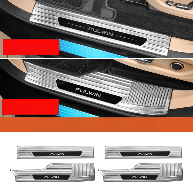 Durvju praga komplekts Chery Fengyun T11 — Metāla konstrukcija, Ietver sagaidīšanas pedāli un aizmugurējo aizsargu, Bez pielāgošanas