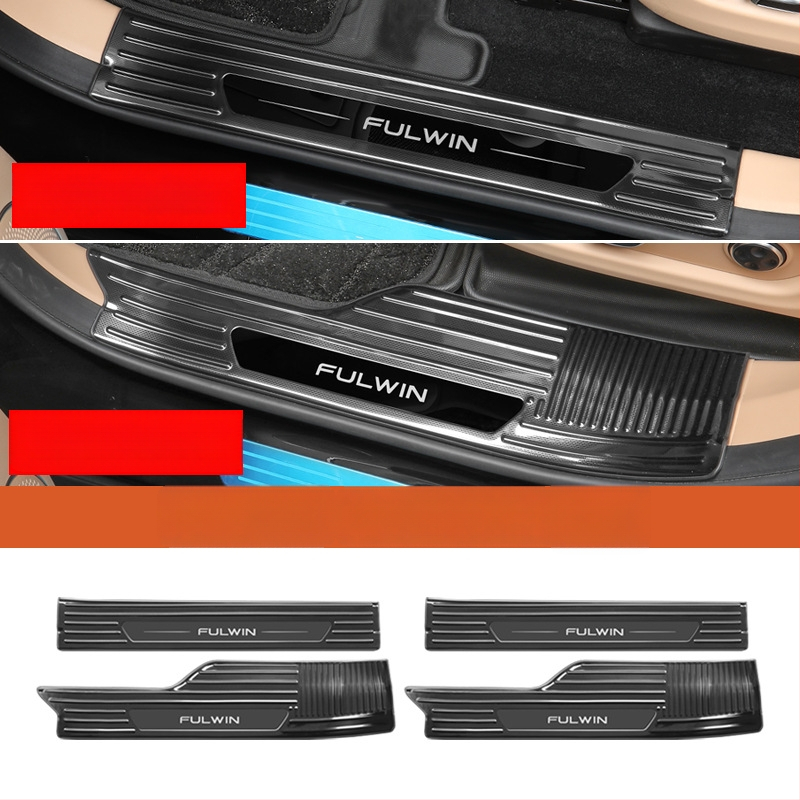 Durvju praga komplekts Chery Fengyun T11 — Metāla konstrukcija, Ietver sagaidīšanas pedāli un aizmugurējo aizsargu, Bez pielāgošanas