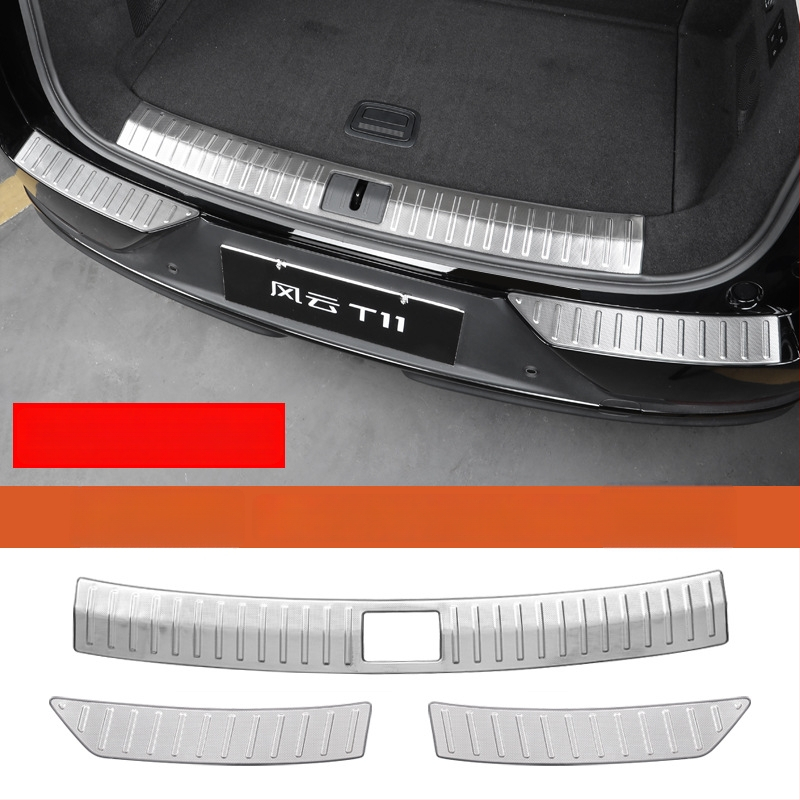 Durvju praga komplekts Chery Fengyun T11 — Metāla konstrukcija, Ietver sagaidīšanas pedāli un aizmugurējo aizsargu, Bez pielāgošanas