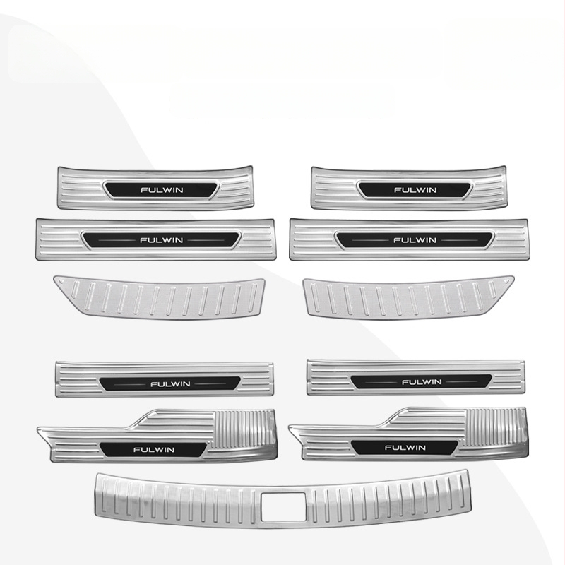 Durvju praga komplekts Chery Fengyun T11 — Metāla konstrukcija, Ietver sagaidīšanas pedāli un aizmugurējo aizsargu, Bez pielāgošanas