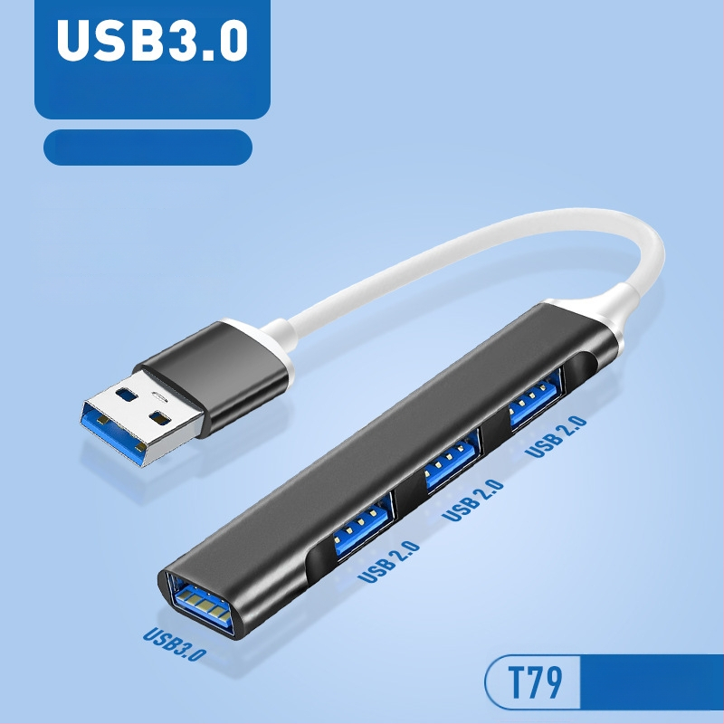 Pinyue USB-C hub, 4-u-1 USB 3.0 docking stanica, kabel duljine 19,4 cm, napajanje preko USB