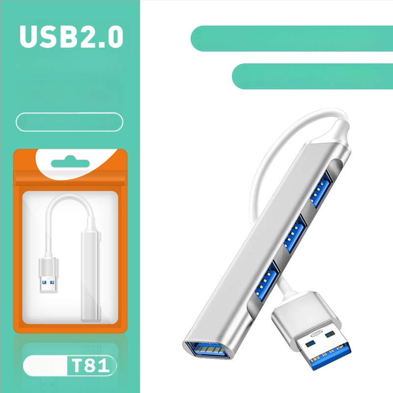 Pinyue USB-C hub, 4-u-1 USB 3.0 docking stanica, kabel duljine 19,4 cm, napajanje preko USB