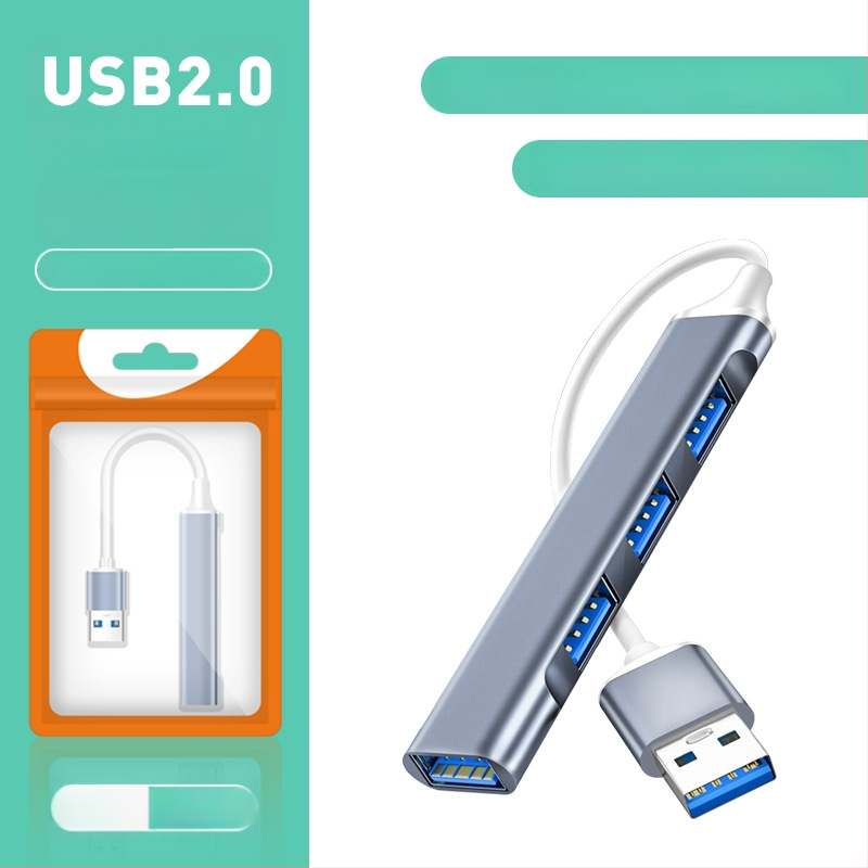 Pinyue USB-C hub, 4-u-1 USB 3.0 docking stanica, kabel duljine 19,4 cm, napajanje preko USB