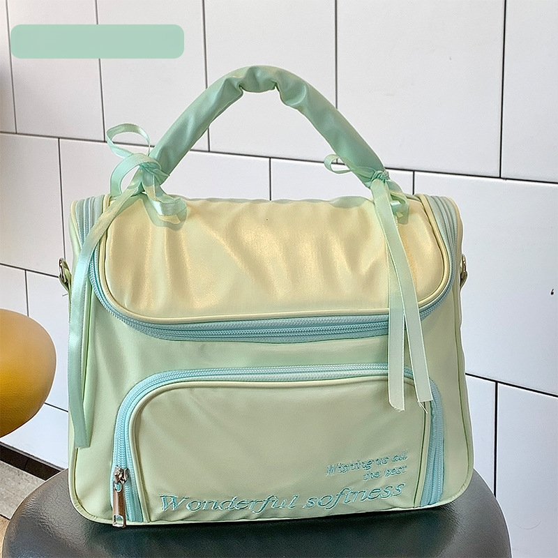 Geantă de makeup cu capacitate mare și compartimente separate, pentru călătorii de agrement, din poliester, închidere cu fermoar, pentru femei