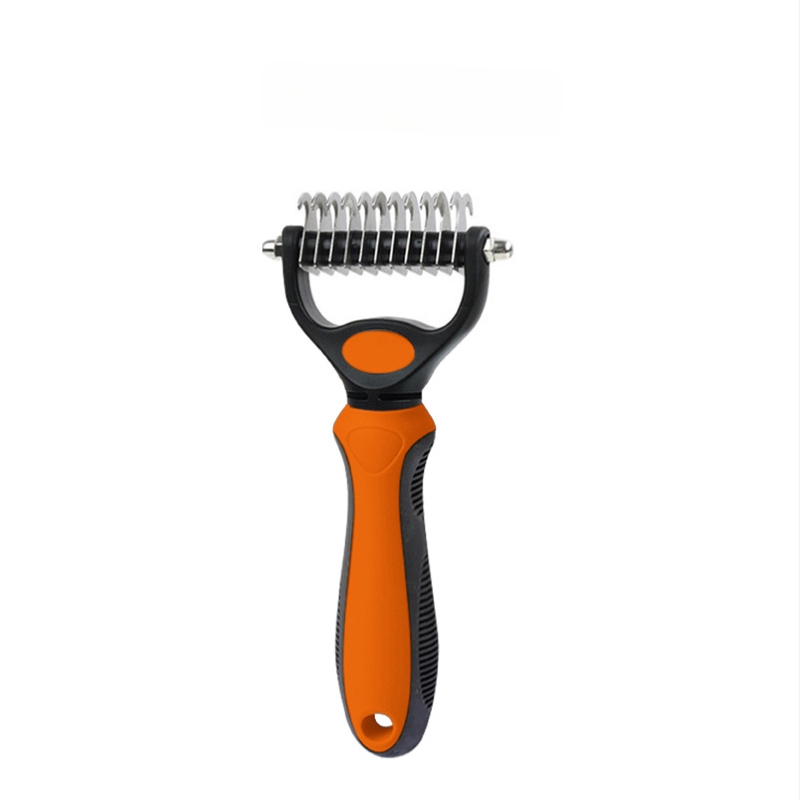 Pieptene detanglare cu dinți dubli pentru câini și pisici, loturi mici, personalizare