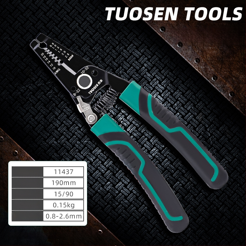 Tuosen клещи за премахване на изолацията на проводници — многофункционален инструмент за премахване на изолацията, кримпване, захващане и отваряне на кабели