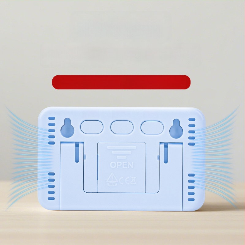 Вътрешен цифров измервател на температура и влажност — ултра тънък мини термометър с магнитен будилник (1,5V батерия)