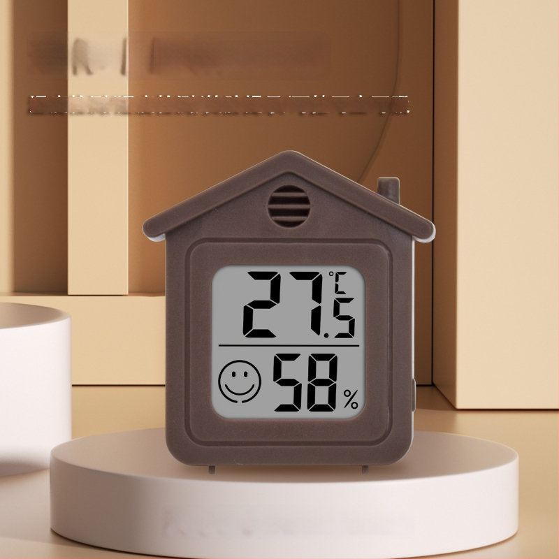 Вътрешен цифров измервател на температура и влажност — ултра тънък мини термометър с магнитен будилник (1,5V батерия)