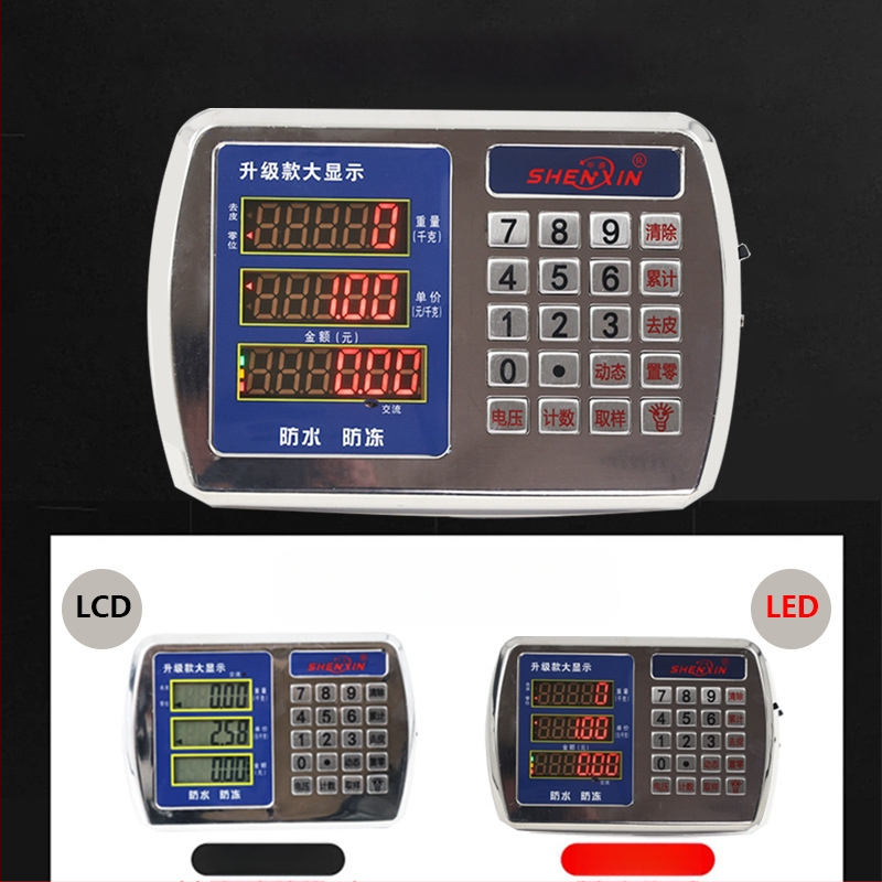 Shenxin 150kgF összecsukható padlón álló elektronikus mérleg, akkumulátoros működés, 50 g–150 kg tartomány, zöldségek értékesítéséhez