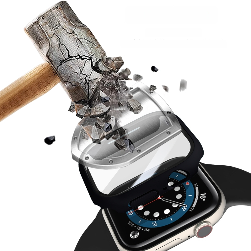 KEMOKA θήκη προστασίας για smartwatch με ενσωματωμένο PC περίβλημα και tempered φιλμ, συμβατή με iWatch 11 και S10