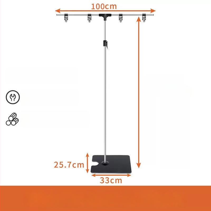 Настолен държач за плакати от неръждаема стомана с телескопично Л-образно рамо и клип за KT дъска за супермаркети