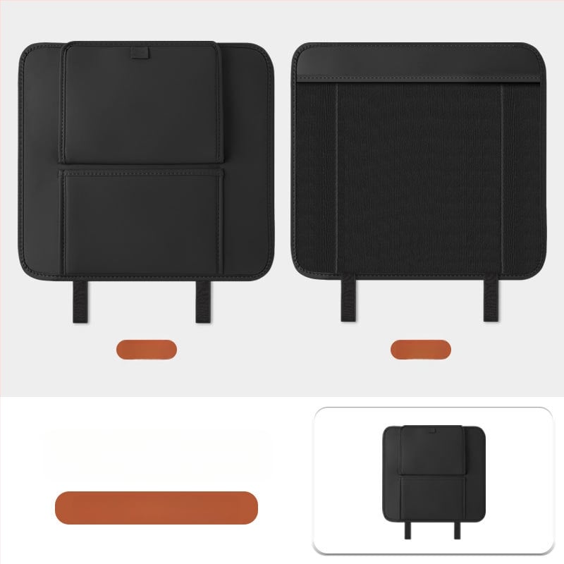 Fangmeng Торба за боклук за задната облегалка на седалката с подложка срещу ритници – съвместимо с Volvo XC60, S90, XC90, S60, XC40, V90