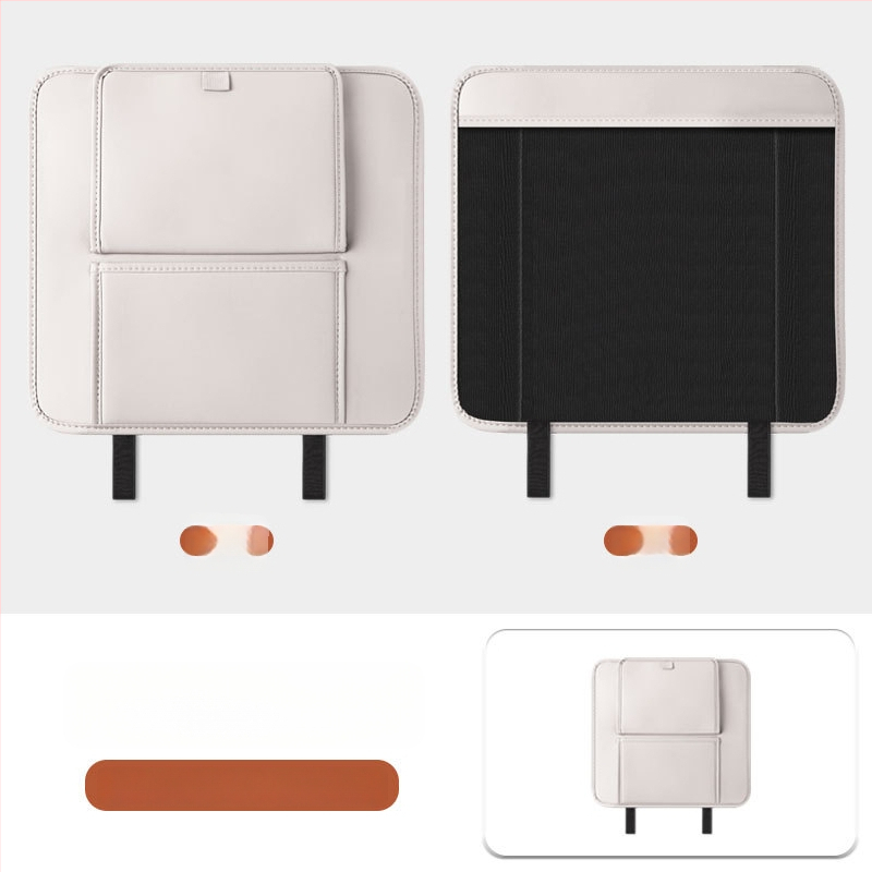 Fangmeng Торба за боклук за задната облегалка на седалката с подложка срещу ритници – съвместимо с Volvo XC60, S90, XC90, S60, XC40, V90