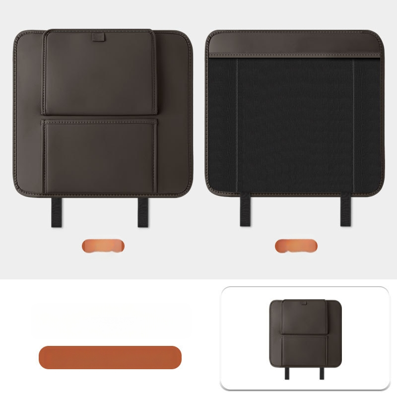 Fangmeng Торба за боклук за задната облегалка на седалката с подложка срещу ритници – съвместимо с Volvo XC60, S90, XC90, S60, XC40, V90