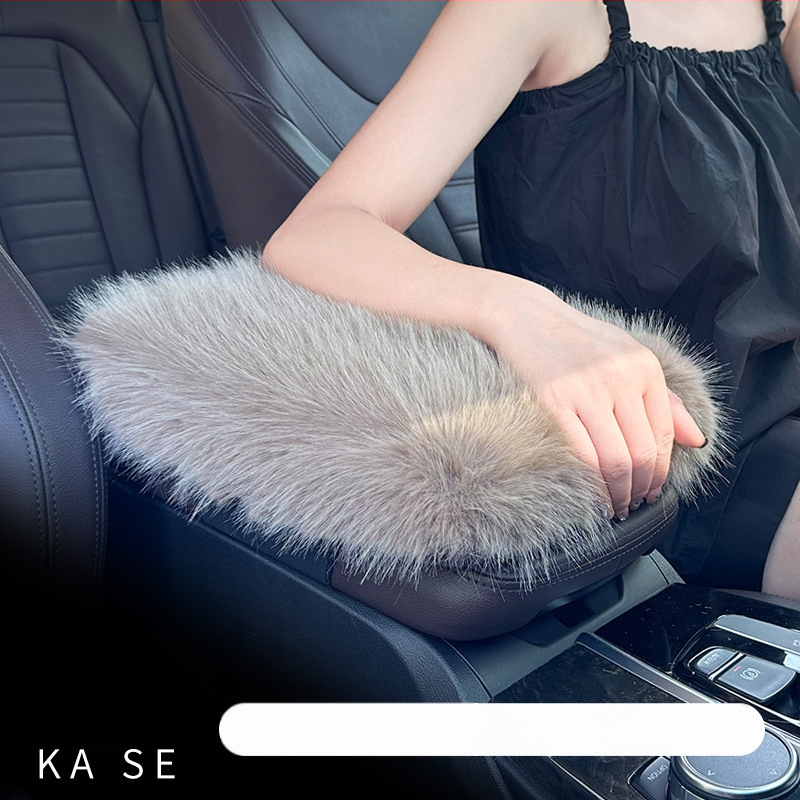 Подлакътникова подложка за кола, плюшена зимна удебелена, универсално покритие за централния конзол, персонализирана — Xuan ruyi