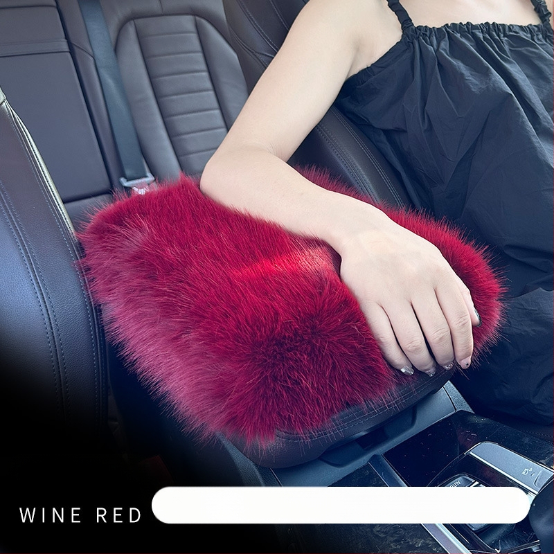 Подлакътникова подложка за кола, плюшена зимна удебелена, универсално покритие за централния конзол, персонализирана — Xuan ruyi
