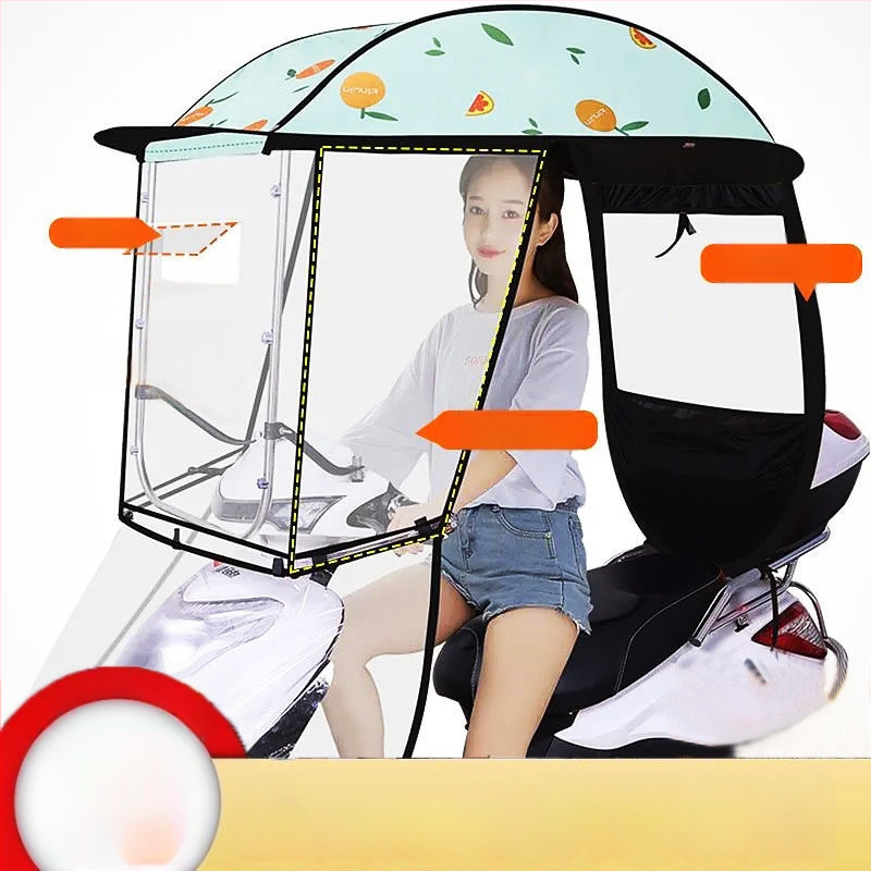 Elektrinio transporto priemonės skėtis su greitu ištraukimu, 7 formos dizainas, UV apsauga Pa+++