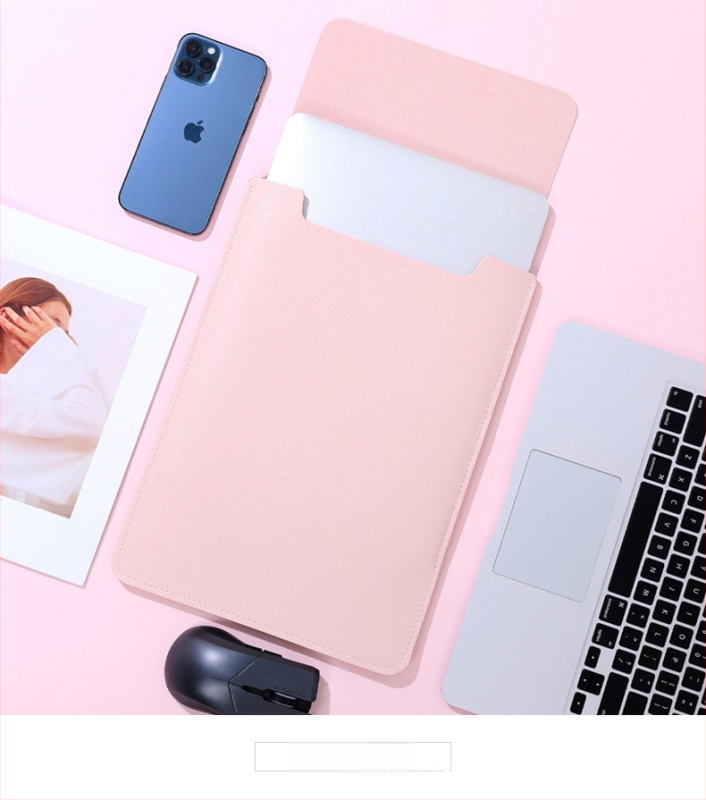 Чанта-лайнер за лаптоп MacBook – водоустойчива, ултралека и подходяща за съхранение; PVC външна част с облицовка от синтетична кожа; Geiger, бизнес елит стил, пролет 2025