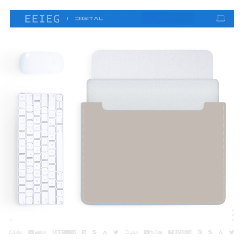 Чанта-лайнер за лаптоп MacBook – водоустойчива, ултралека и подходяща за съхранение; PVC външна част с облицовка от синтетична кожа; Geiger, бизнес елит стил, пролет 2025