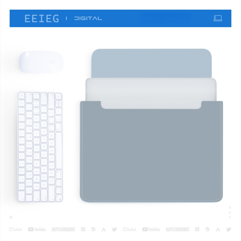 Чанта-лайнер за лаптоп MacBook – водоустойчива, ултралека и подходяща за съхранение; PVC външна част с облицовка от синтетична кожа; Geiger, бизнес елит стил, пролет 2025