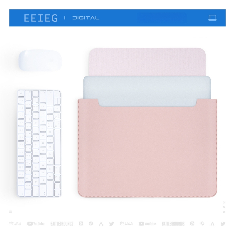 Чанта-лайнер за лаптоп MacBook – водоустойчива, ултралека и подходяща за съхранение; PVC външна част с облицовка от синтетична кожа; Geiger, бизнес елит стил, пролет 2025