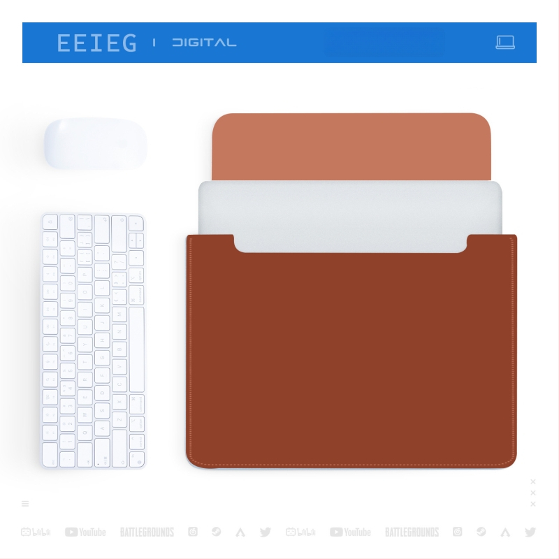 Чанта-лайнер за лаптоп MacBook – водоустойчива, ултралека и подходяща за съхранение; PVC външна част с облицовка от синтетична кожа; Geiger, бизнес елит стил, пролет 2025