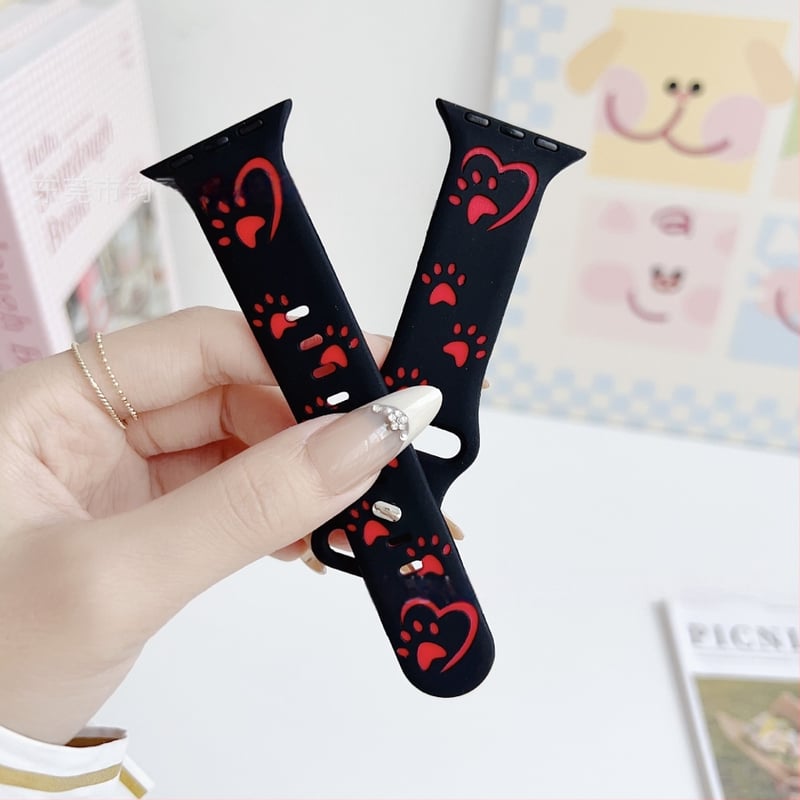 Силиконова каишка за Apple Watch, спортен стил, закопчаване с катарама, персонализируем интерфейс, съвместима с Apple Watch