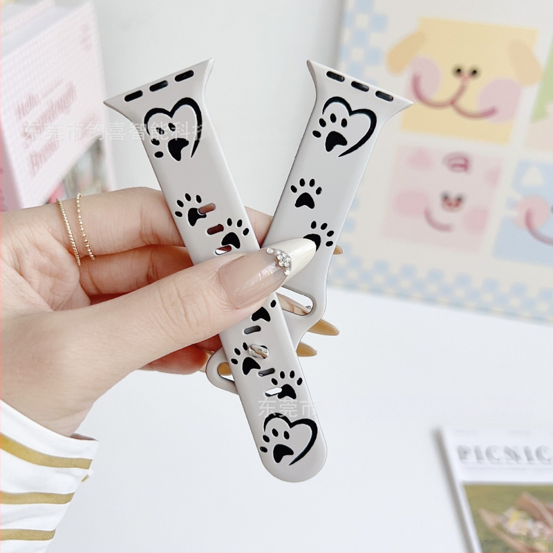 Силиконова каишка за Apple Watch, спортен стил, закопчаване с катарама, персонализируем интерфейс, съвместима с Apple Watch