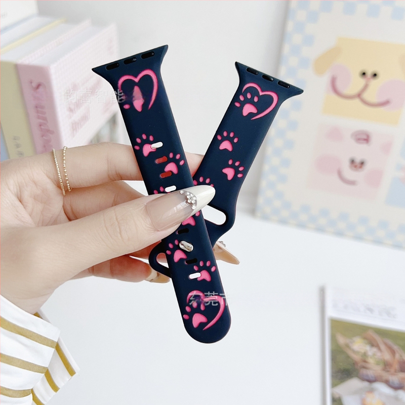 Силиконова каишка за Apple Watch, спортен стил, закопчаване с катарама, персонализируем интерфейс, съвместима с Apple Watch