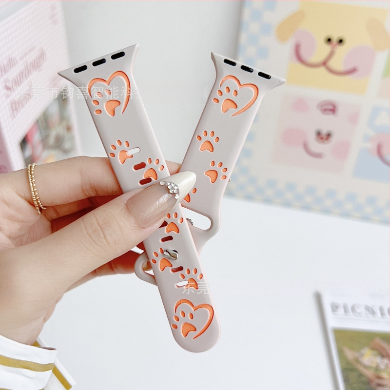 Силиконова каишка за Apple Watch, спортен стил, закопчаване с катарама, персонализируем интерфейс, съвместима с Apple Watch