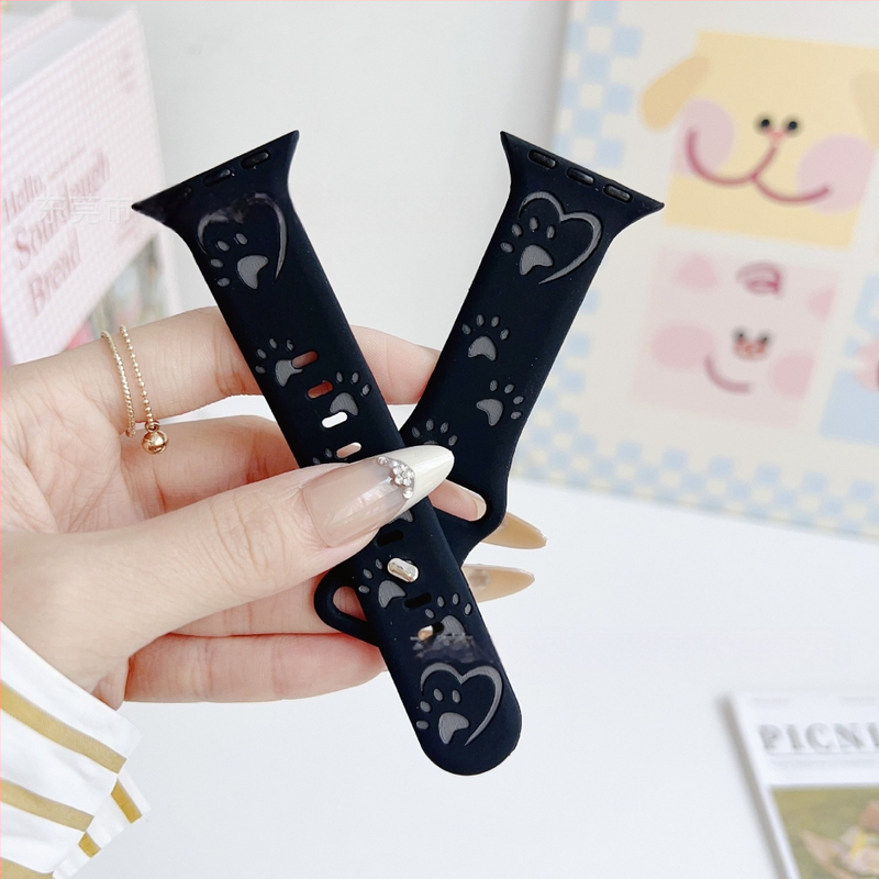 Силиконова каишка за Apple Watch, спортен стил, закопчаване с катарама, персонализируем интерфейс, съвместима с Apple Watch