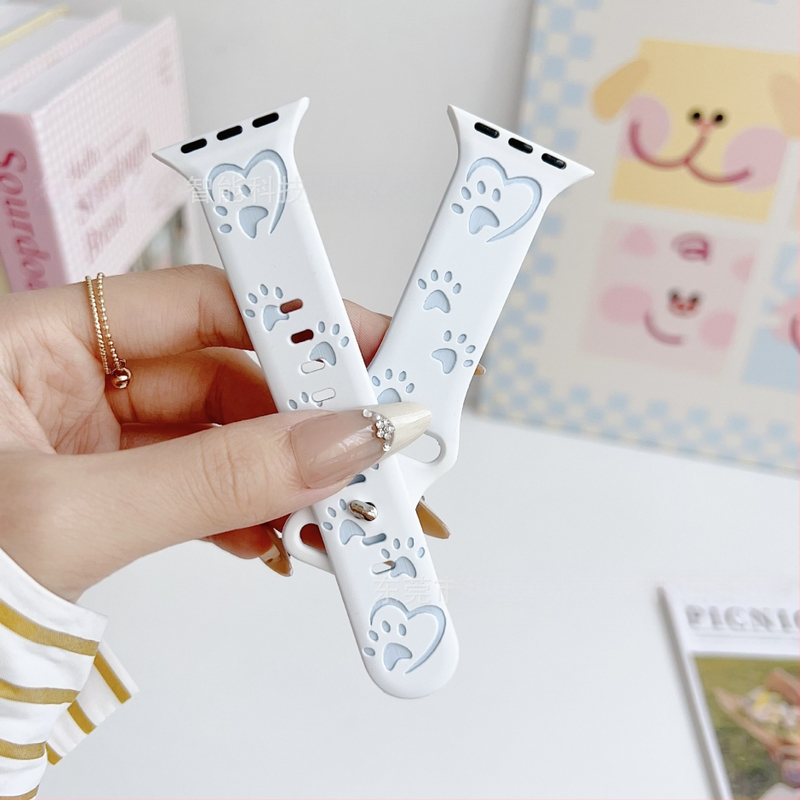 Силиконова каишка за Apple Watch, спортен стил, закопчаване с катарама, персонализируем интерфейс, съвместима с Apple Watch