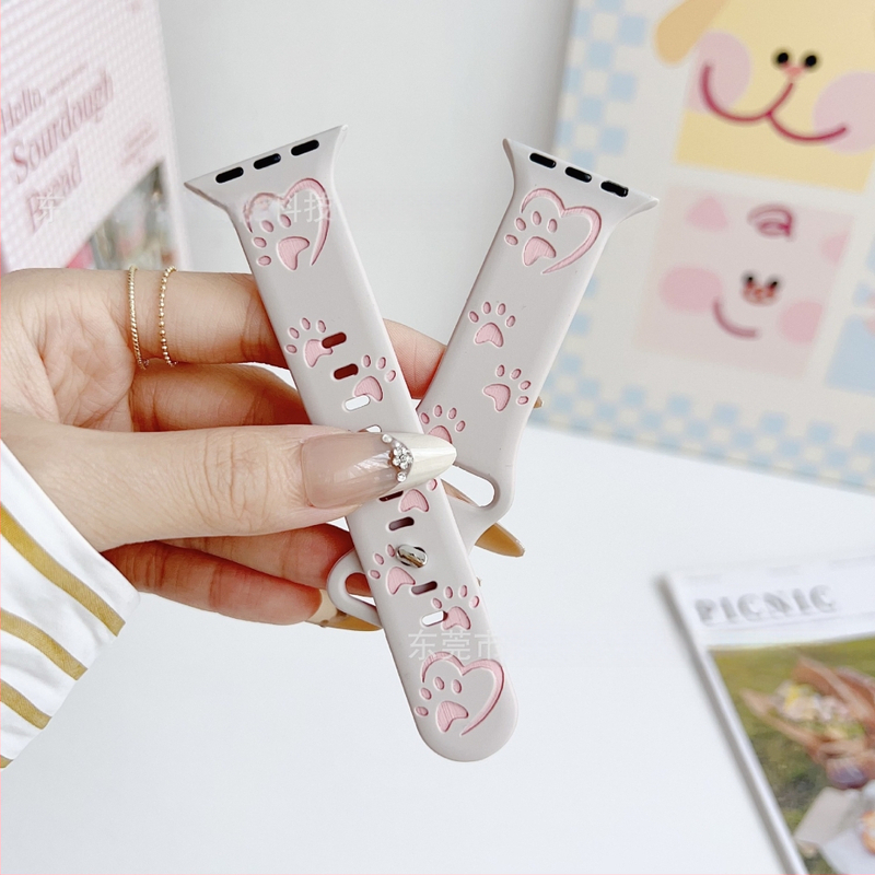 Силиконова каишка за Apple Watch, спортен стил, закопчаване с катарама, персонализируем интерфейс, съвместима с Apple Watch