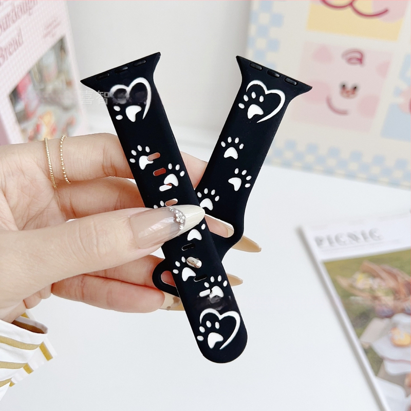 Силиконова каишка за Apple Watch, спортен стил, закопчаване с катарама, персонализируем интерфейс, съвместима с Apple Watch