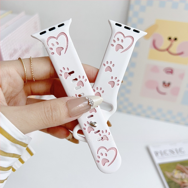 Силиконова каишка за Apple Watch, спортен стил, закопчаване с катарама, персонализируем интерфейс, съвместима с Apple Watch