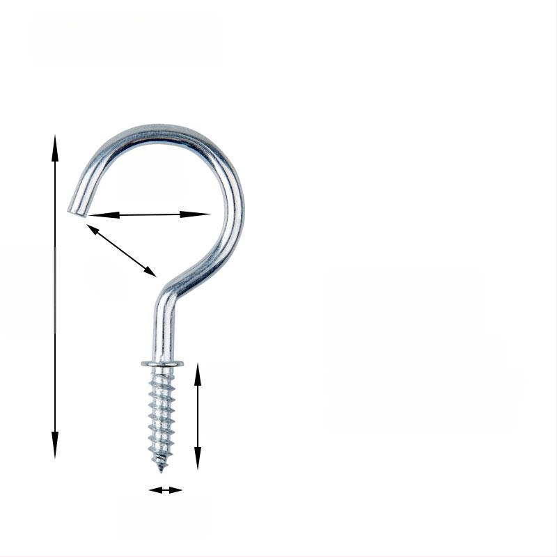 Σφυρήλατα αγκίστρια από σίδηρο για κούπες, σετ 10 τεμαχίων με βίδες αυτοτρύπαν, μοντέρνο και απλό σχέδιο, ικανότητα φόρτου 3–5 kg