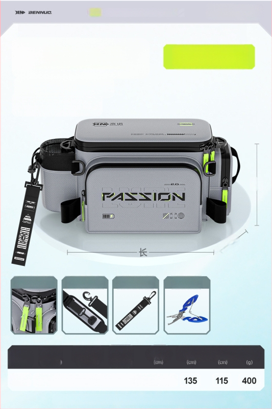 Benno чанта за примамки за риболов – водоустойчива, многофункционална талия чанта, мембранен материал, за зареждане на примамки, организация на линията, пръчка и макари