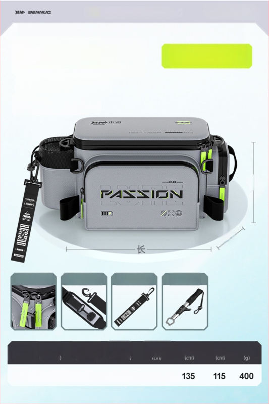 Benno чанта за примамки за риболов – водоустойчива, многофункционална талия чанта, мембранен материал, за зареждане на примамки, организация на линията, пръчка и макари