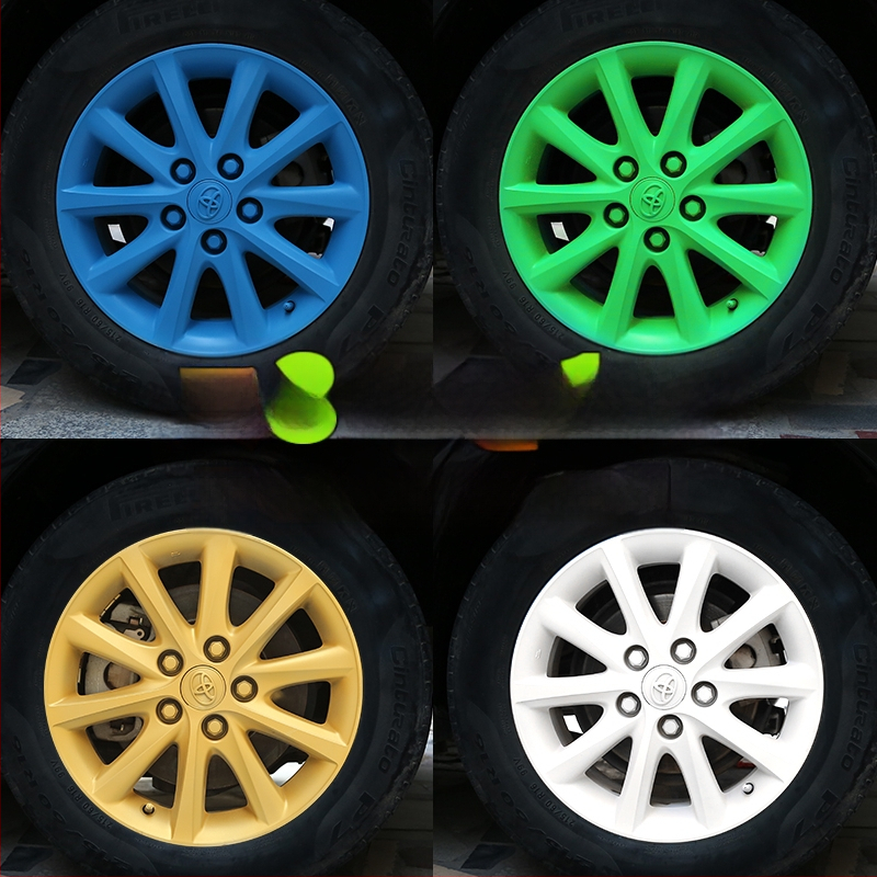 Automobilių ratų dažymo rinkinys su nuimamamu filmu, skirtas ratų spalvos keitimui, rankinis ir savarankiškas purškimas