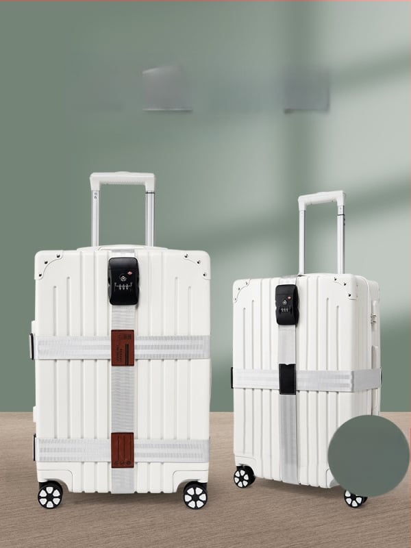 Keliaujamo bagažo diržas su kryžiniu saugos diržu, poliesteris, 2018 m. pavasaris