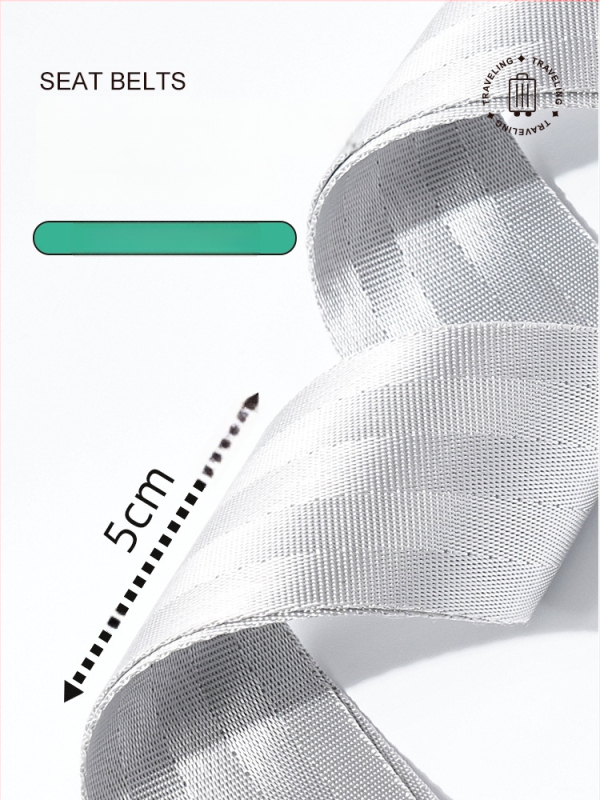 Keliaujamo bagažo diržas su kryžiniu saugos diržu, poliesteris, 2018 m. pavasaris