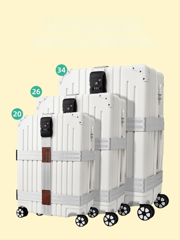 Keliaujamo bagažo diržas su kryžiniu saugos diržu, poliesteris, 2018 m. pavasaris