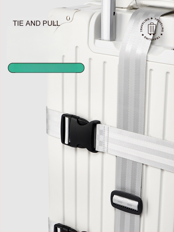 Keliaujamo bagažo diržas su kryžiniu saugos diržu, poliesteris, 2018 m. pavasaris